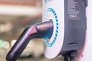 עמדת טעינה בתצלום תקריב